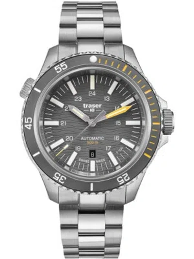 Pre-owned Traser H3 110332 P67 Diver Automatic T100 Grey 46mm 50atm