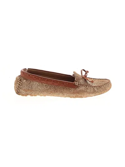 Pre-owned Trask Flats In Brown