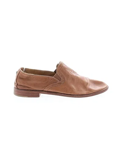 Pre-owned Trask Flats In Tan