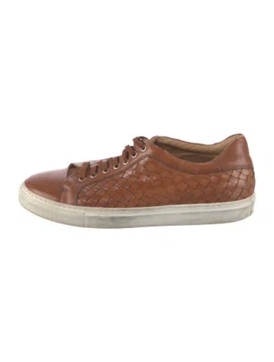 Pre-owned Trask Leather Sneakers In Brown
