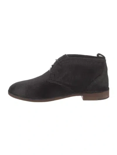 Pre-owned Trask Ponyhair Oxfords In Black