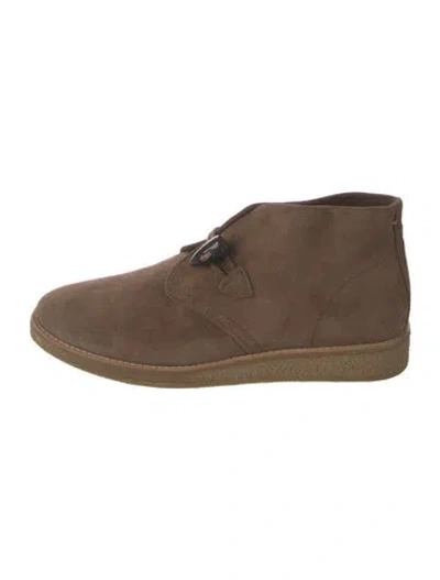 Pre-owned Trask Suede Boots In Brown