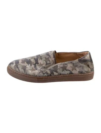 Pre-owned Trask Suede Camouflage Print Espadrilles In Multi