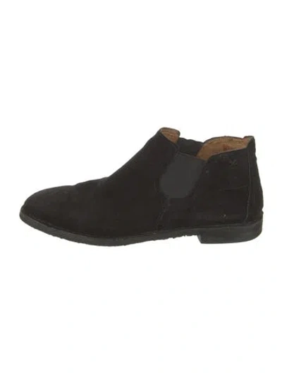 Pre-owned Trask Suede Chelsea Boots In Black
