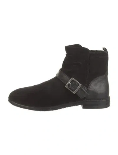 Pre-owned Trask Suede Chelsea Boots In Black