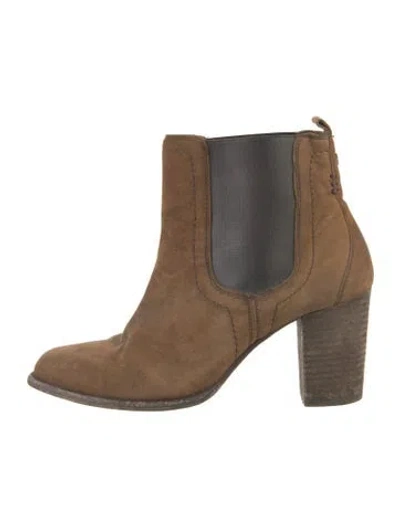 Pre-owned Trask Suede Chelsea Boots In Brown