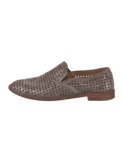 Pre-owned Trask Suede Lasercut Accents Loafers