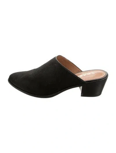 Pre-owned Trask Suede Mules In Green
