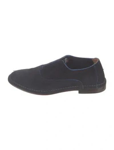 Pre-owned Trask Suede Oxfords In Blue