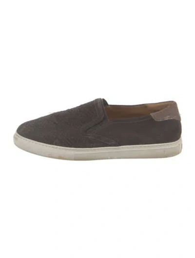 Pre-owned Trask Suede Sneakers In Gray