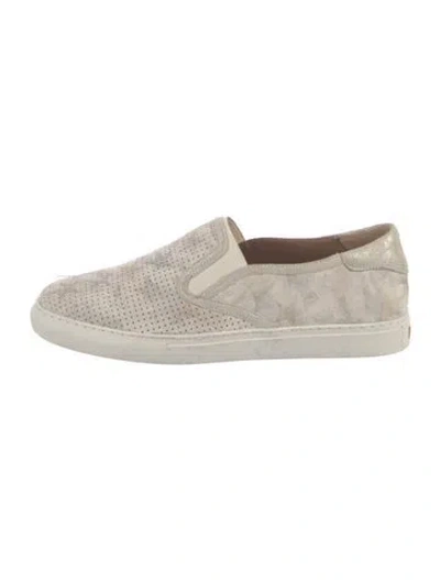 Pre-owned Trask Suede Sneakers In Neutral