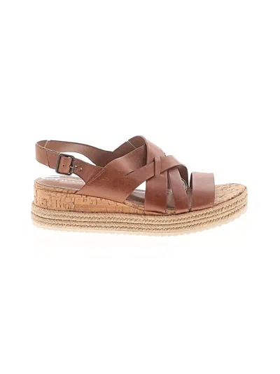 Pre-owned Trask Wedges In Brown