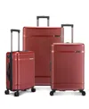 Travel Select Jaylen 3 Piece Hardside Spinners Set In Red