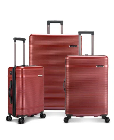 Travel Select Jaylen 3 Piece Hardside Spinners Set In Red