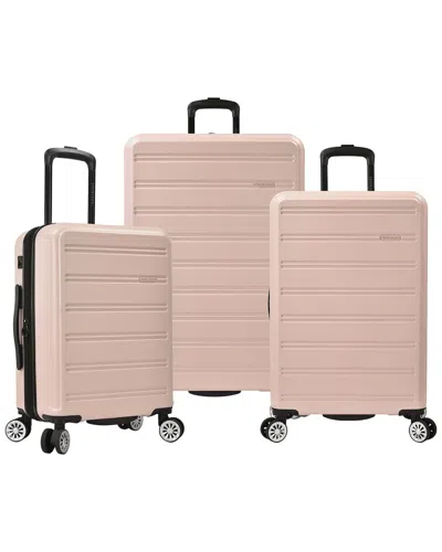 Travel Select Snowcreek 3pc Hardside Spinner Luggage Set In Pink