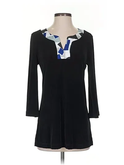 Pre-owned Travelers By Chico's 3/4 Sleeve Blouse In Black