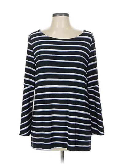 Pre-owned Travelers By Chico's 3/4 Sleeve T-shirt In Blue