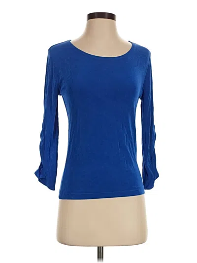 Pre-owned Travelers By Chico's 3/4 Sleeve T-shirt In Blue