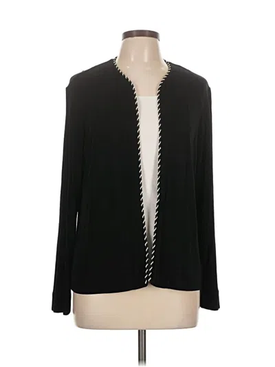 Pre-owned Travelers By Chico's Blazer Jacket In Black