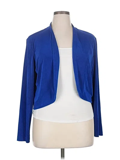 Pre-owned Travelers By Chico's Blazer Jacket In Blue