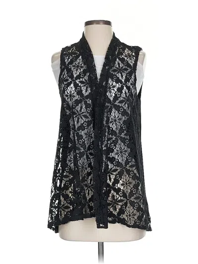 Pre-owned Travelers By Chico's Cardigan Sweater In Black