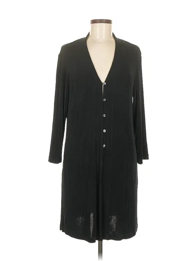 Pre-owned Travelers By Chico's Cardigan Sweater In Black