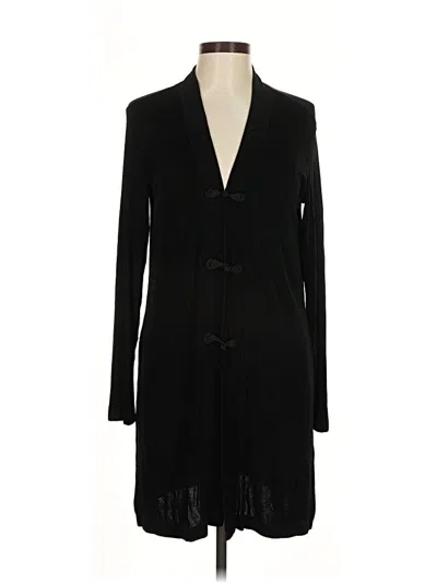 Pre-owned Travelers By Chico's Cardigan Sweater In Black