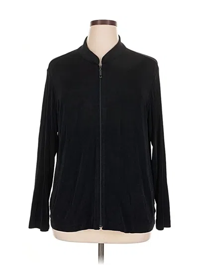 Pre-owned Travelers By Chico's Cardigan Sweater In Black