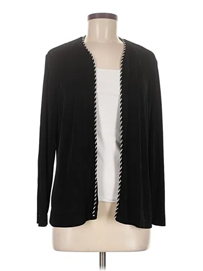 Pre-owned Travelers By Chico's Cardigan Sweater In Black