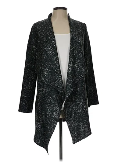 Pre-owned Travelers By Chico's Cardigan Sweater In Black