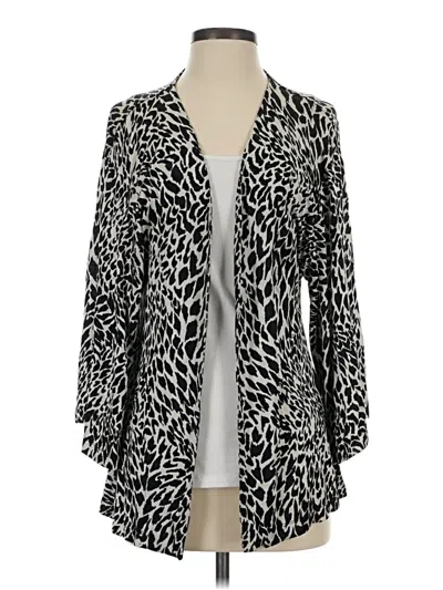 Pre-owned Travelers By Chico's Cardigan Sweater In Black