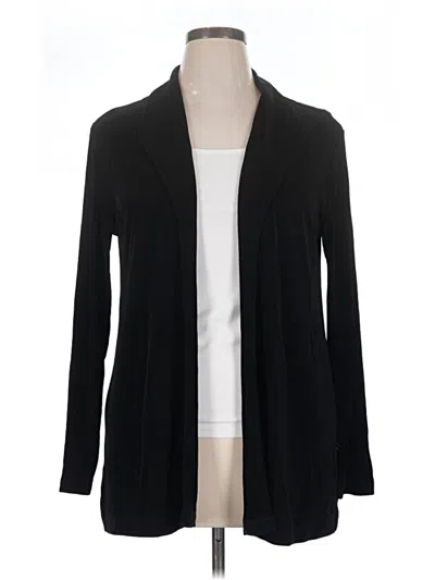 Pre-owned Travelers By Chico's Cardigan Sweater In Black