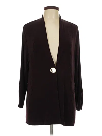 Pre-owned Travelers By Chico's Cardigan Sweater In Black