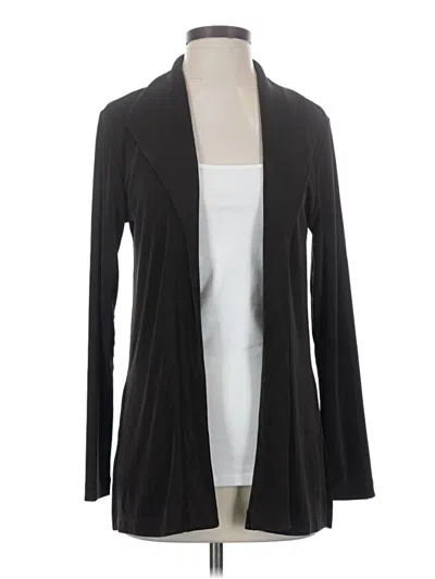 Pre-owned Travelers By Chico's Cardigan Sweater In Black