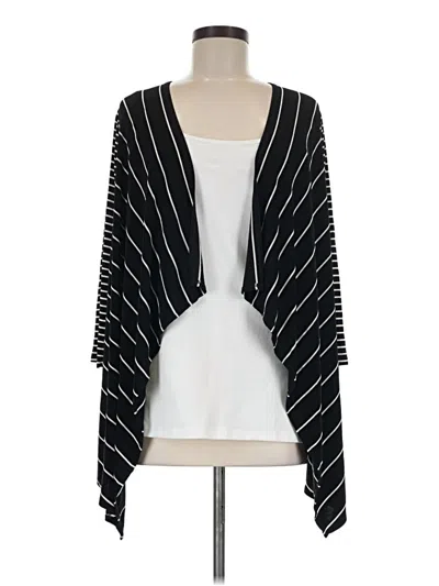 Pre-owned Travelers By Chico's Cardigan Sweater In Black