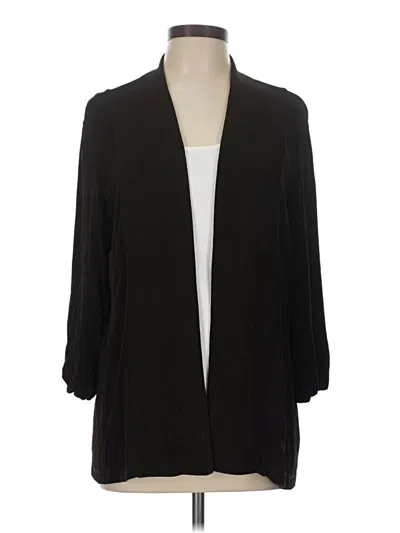 Pre-owned Travelers By Chico's Cardigan Sweater In Black