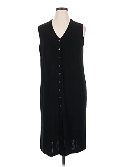 Pre-owned Travelers By Chico's Cardigan Sweater In Black