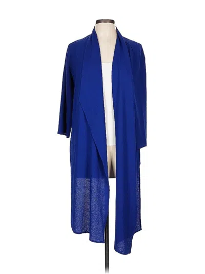 Pre-owned Travelers By Chico's Cardigan Sweater In Blue