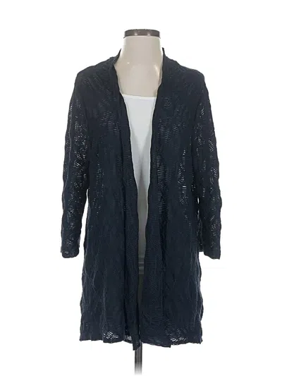 Pre-owned Travelers By Chico's Cardigan Sweater In Blue