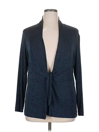 Pre-owned Travelers By Chico's Cardigan Sweater In Blue