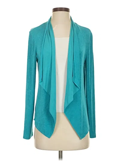 Pre-owned Travelers By Chico's Cardigan Sweater In Blue