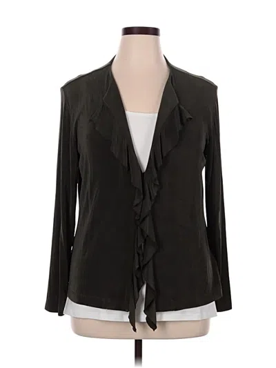Pre-owned Travelers By Chico's Cardigan Sweater In Brown