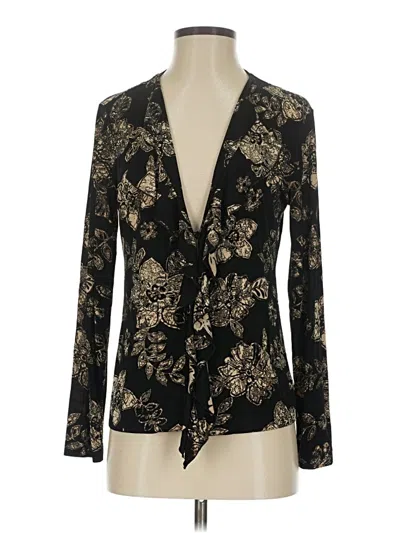 Pre-owned Travelers By Chico's Cardigan Sweater In Gold