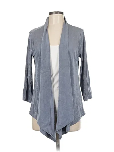 Pre-owned Travelers By Chico's Cardigan Sweater In Gray