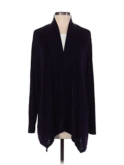 Pre-owned Travelers By Chico's Cardigan Sweater In Purple