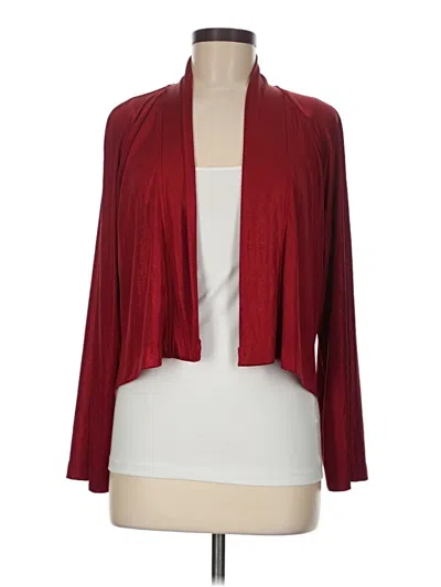 Pre-owned Travelers By Chico's Cardigan Sweater In Red