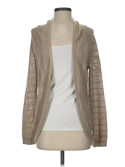 Pre-owned Travelers By Chico's Cardigan Sweater In Tan