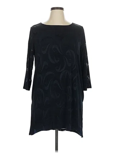 Pre-owned Travelers By Chico's Casual Dress In Black