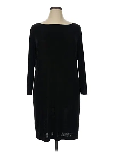 Pre-owned Travelers By Chico's Casual Dress In Black