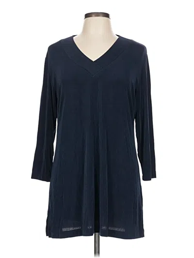 Pre-owned Travelers By Chico's Casual Dress In Blue